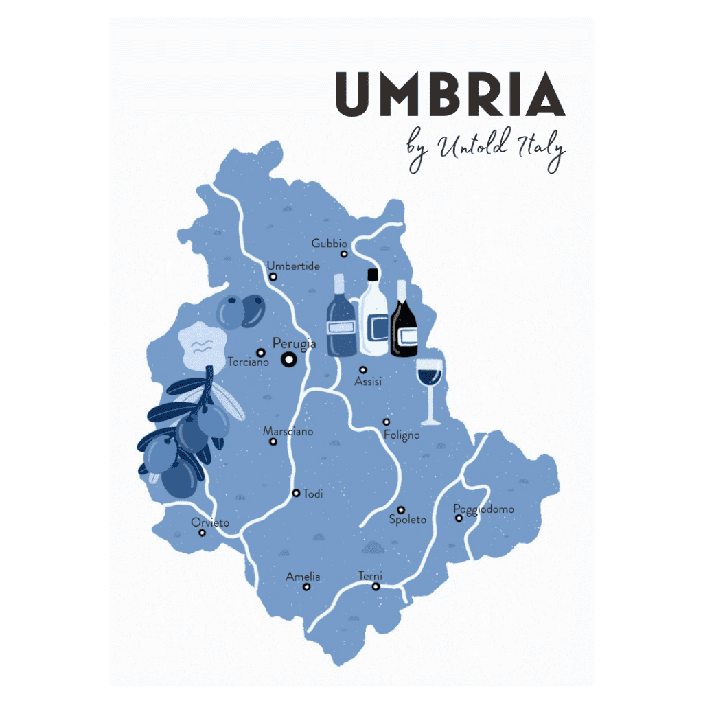 map of Umbria