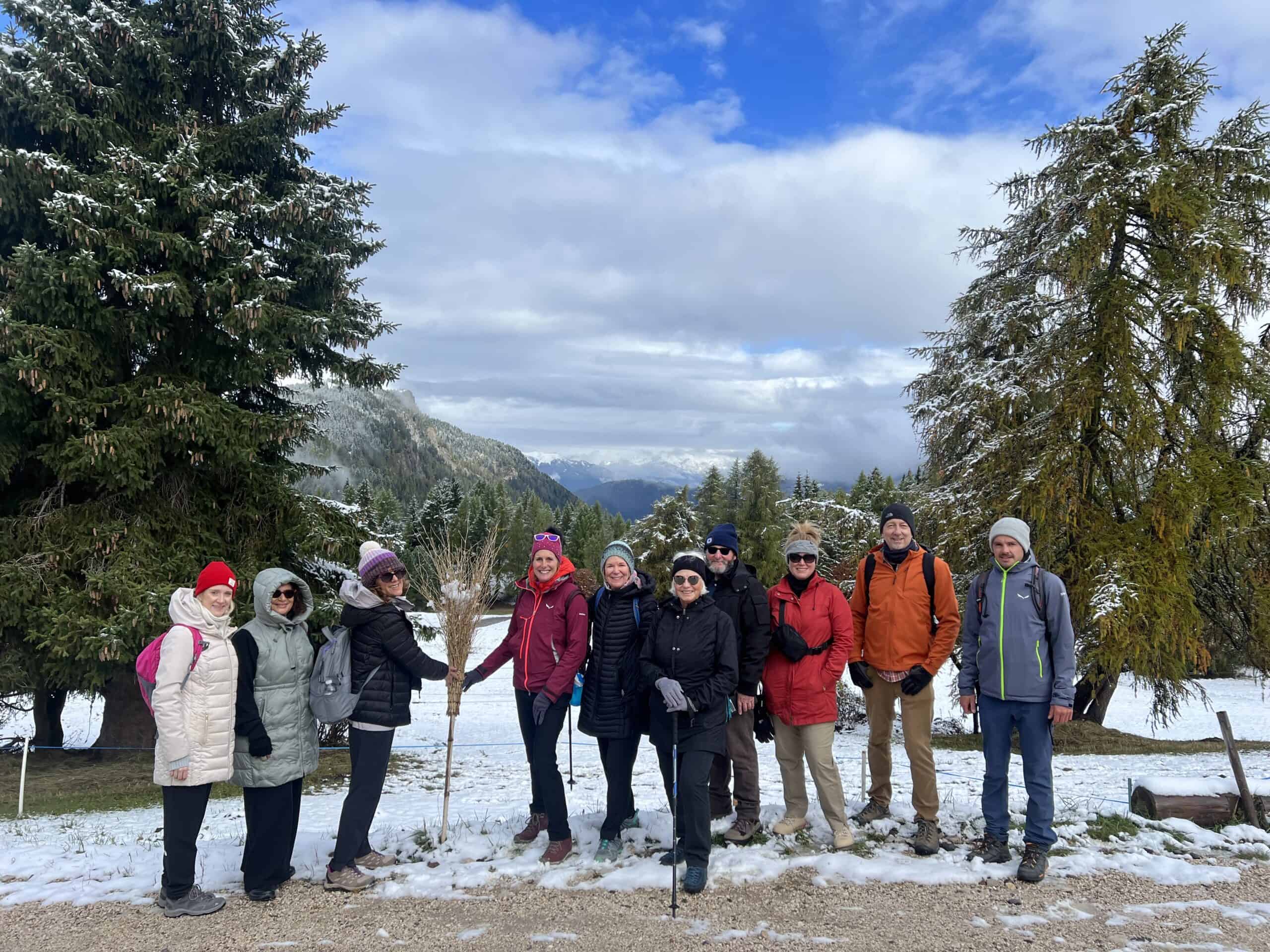dolomites christmas group photo